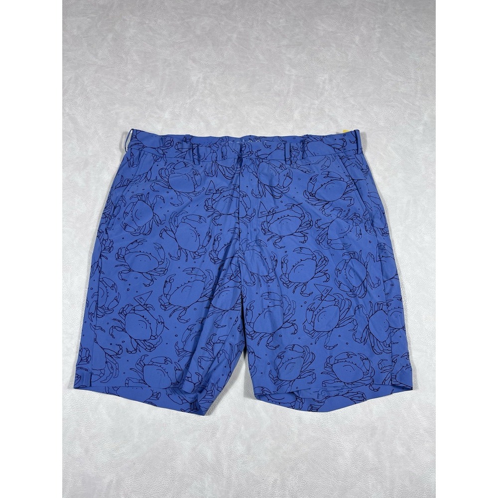 Polo Golf Ralph Lauren Shorts Size 38 Blue Crab Classic Fit Stretch Golf Trunks